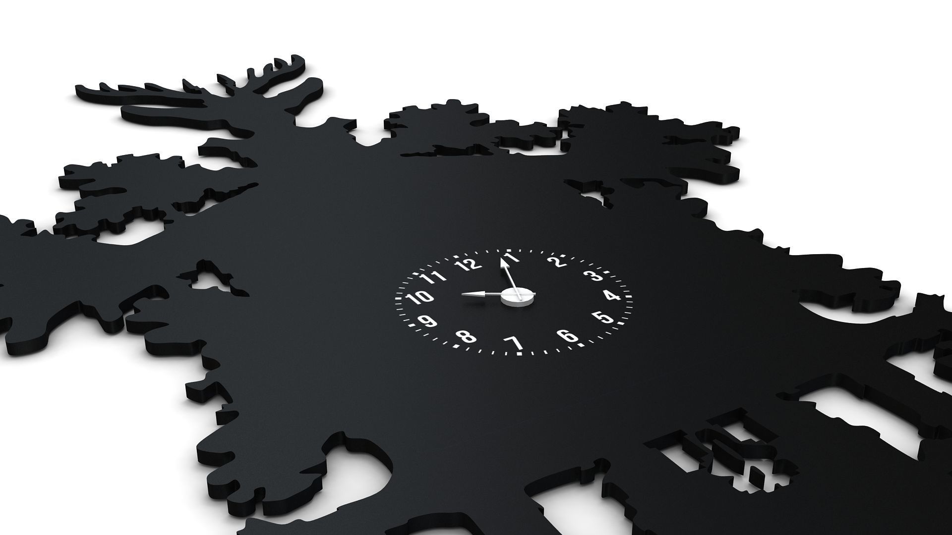 Modern Clock 3D model_4