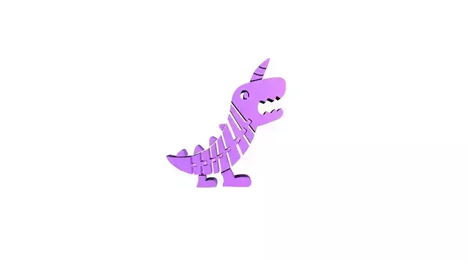 flexi dinosaur 3D print model