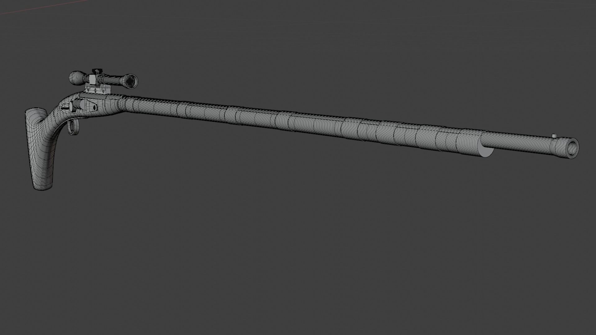 Tusken Cycler Rifle B 3D model_1