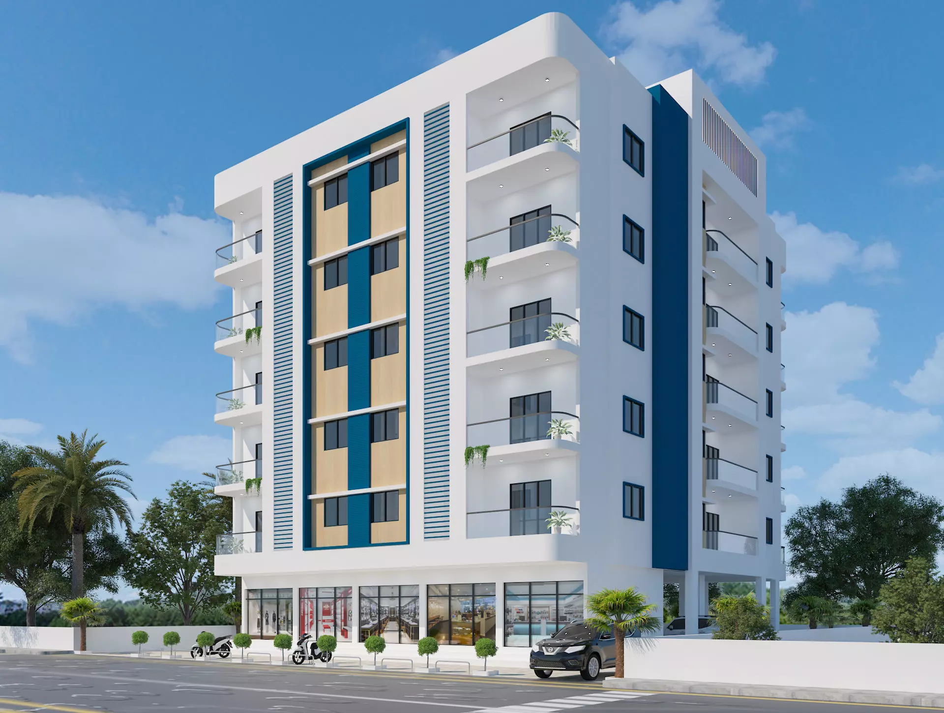 Apartment building where is located 3D model_0
