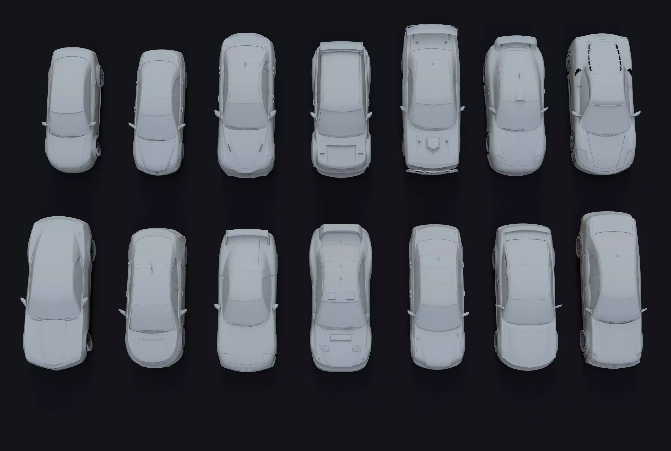 Car Pack Low-poly 3D model
