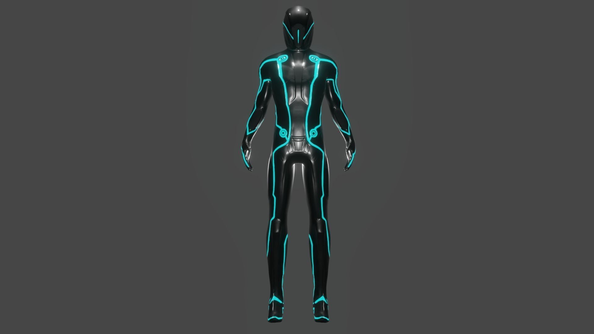 Tron Sci Fi Character 3D model_5