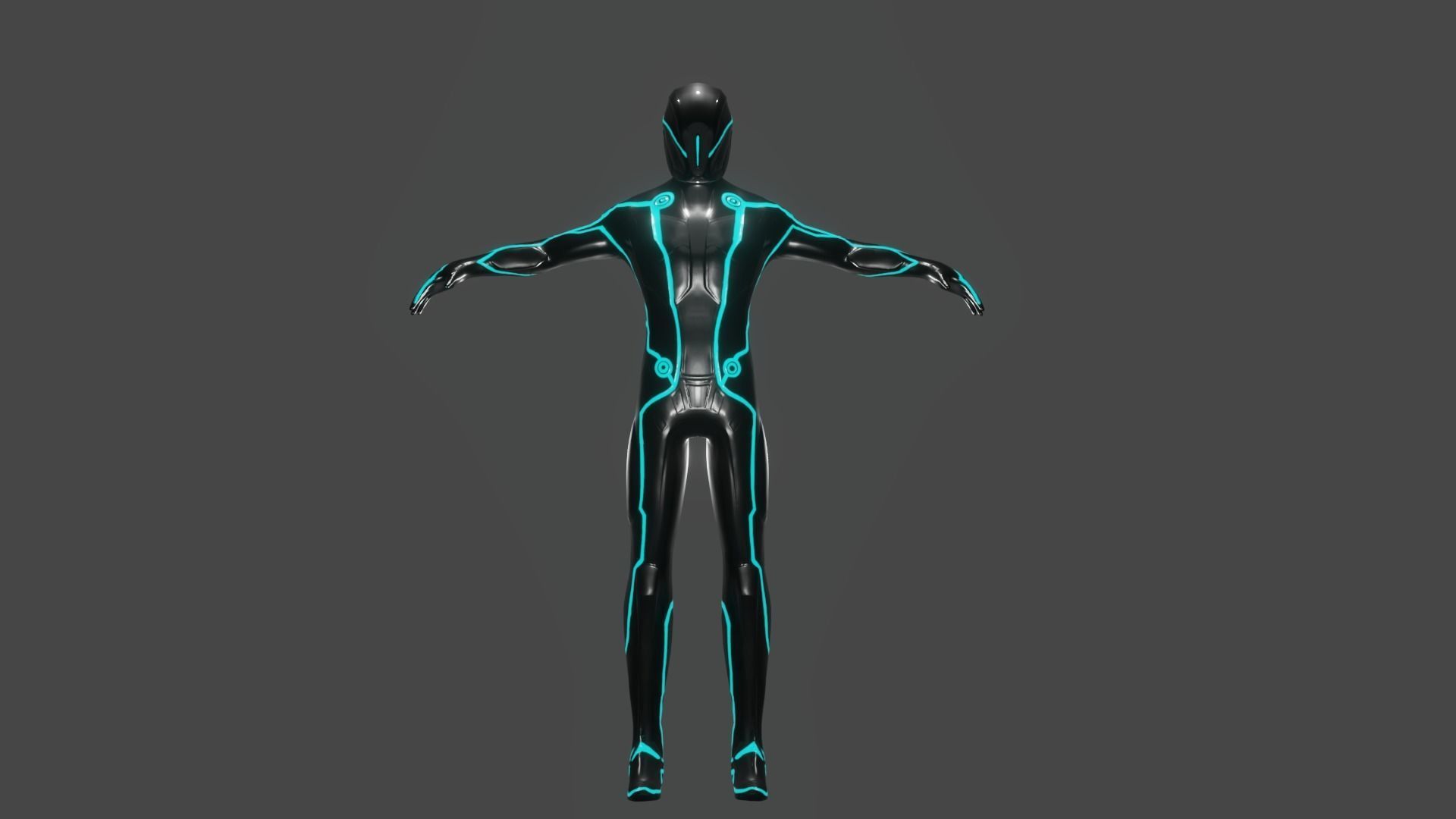 Tron Sci Fi Character 3D model_1