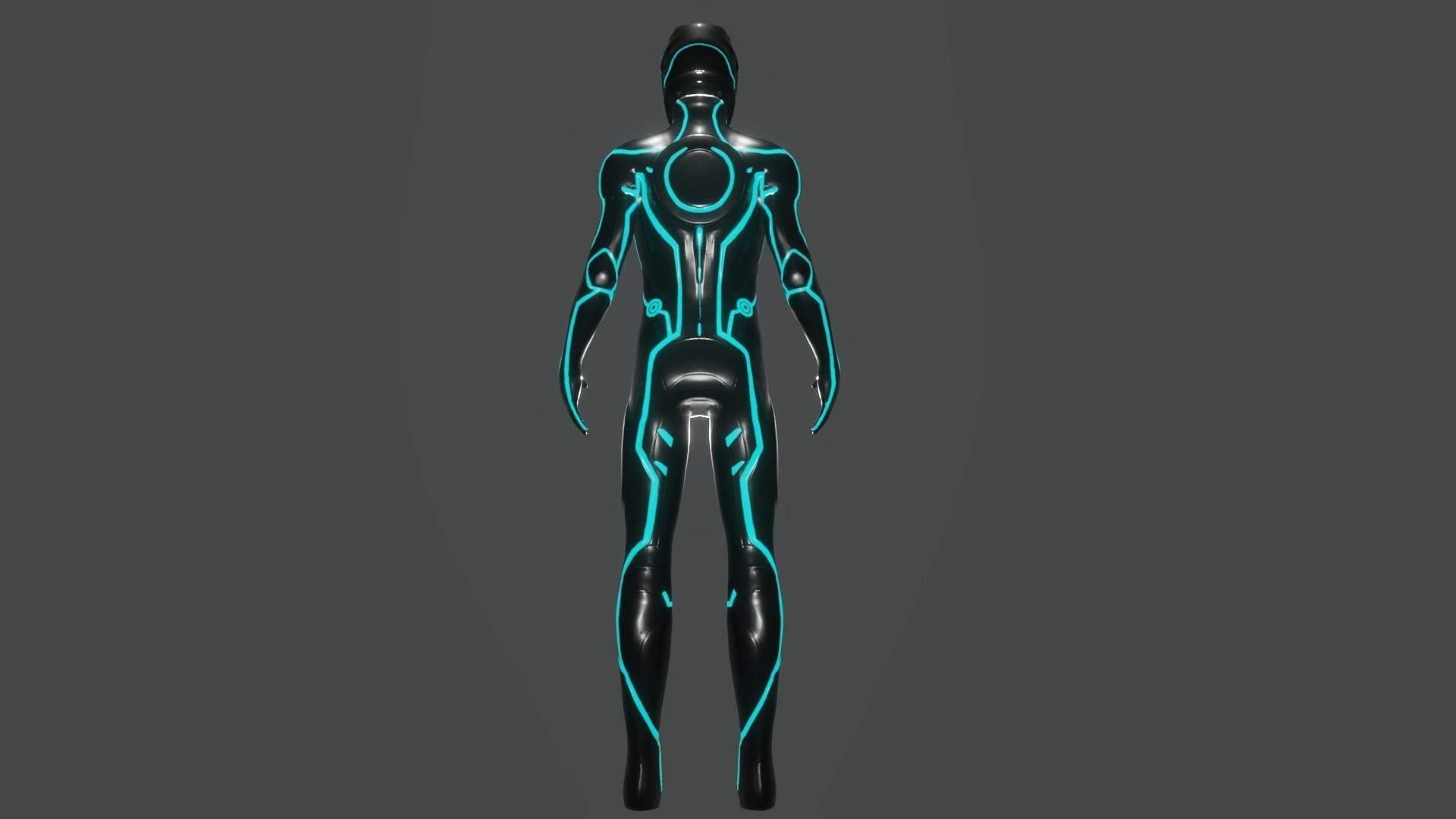 Tron Sci Fi Character 3D model_6