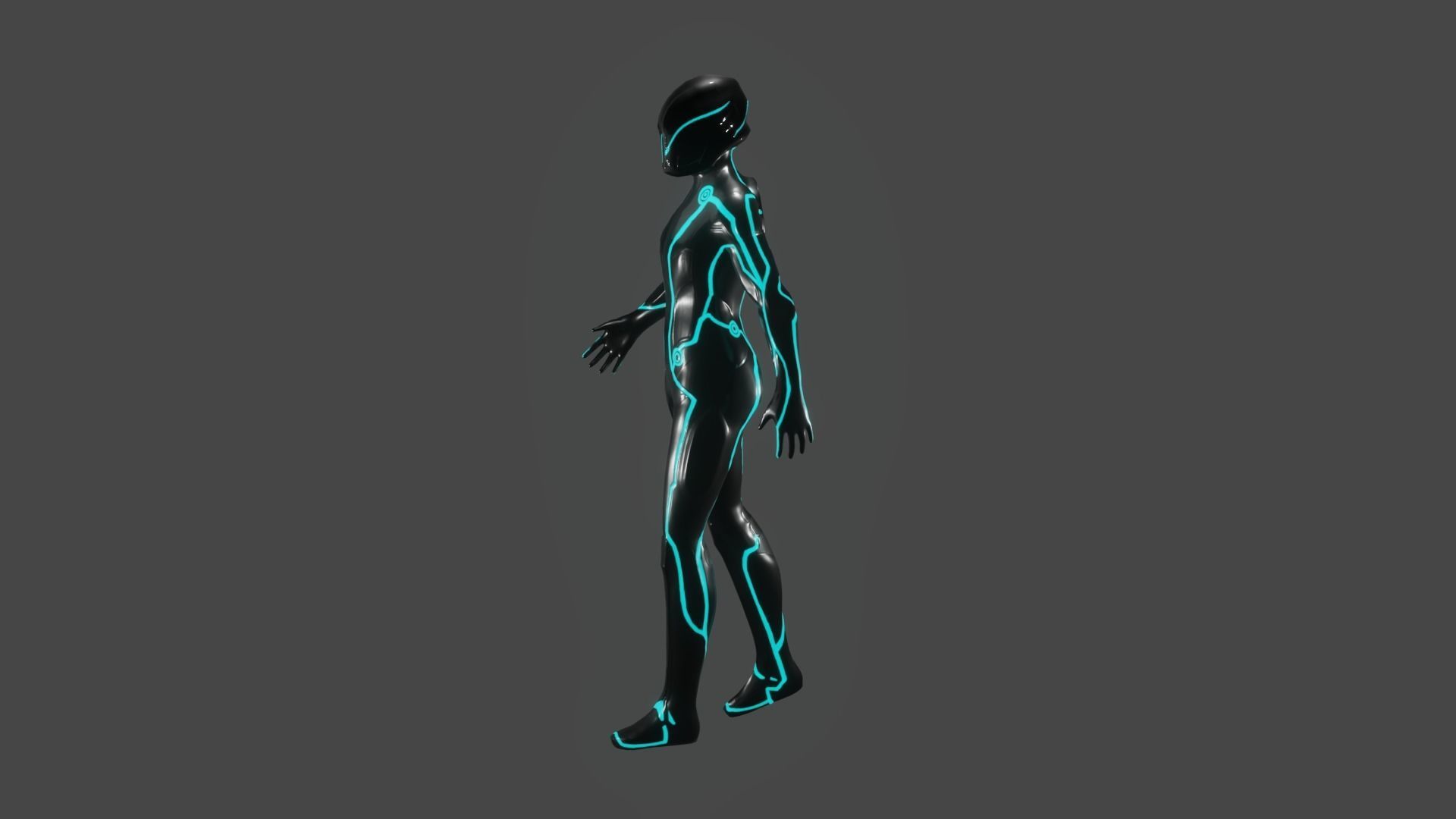 Tron Sci Fi Character 3D model_3