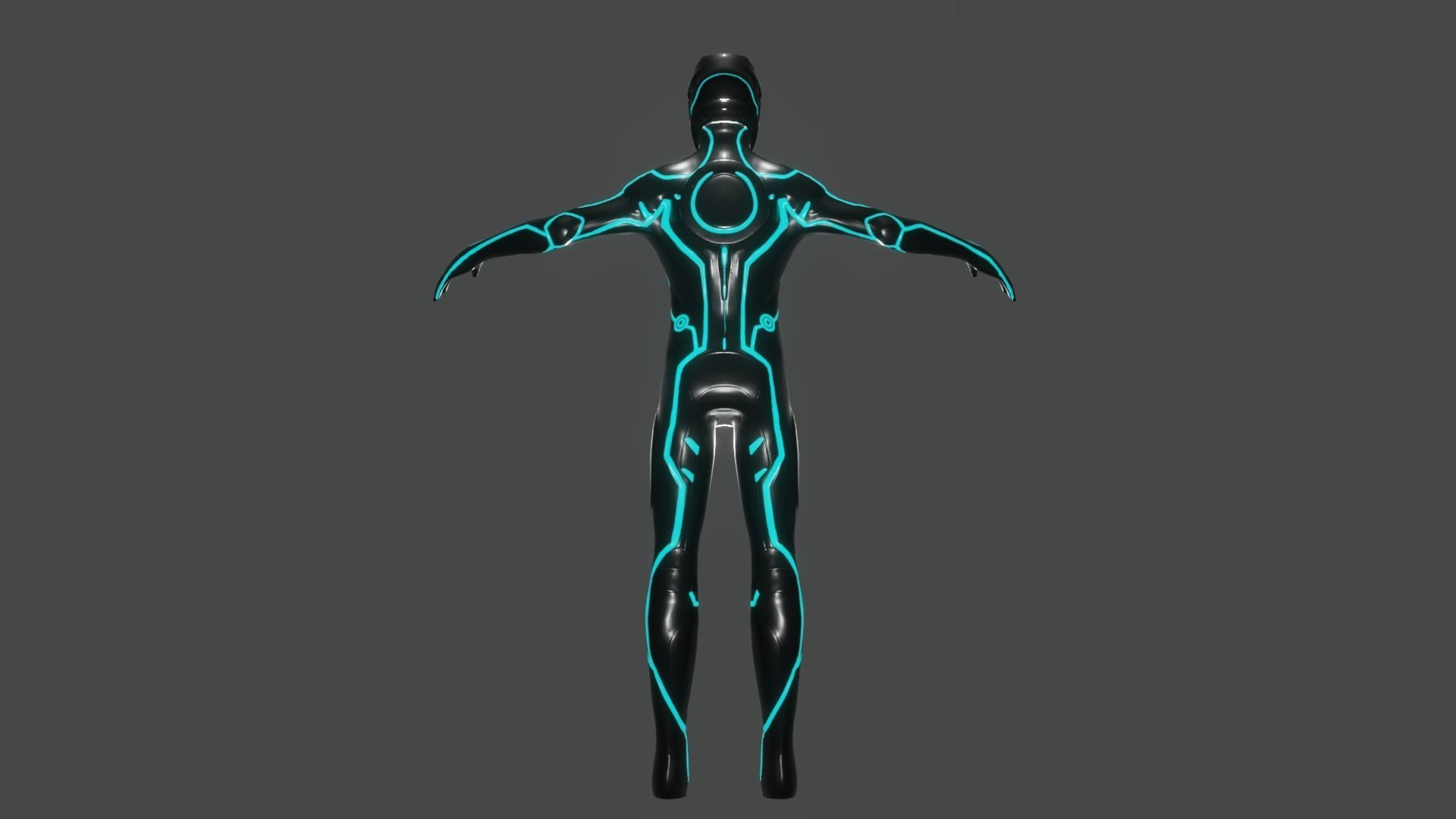 Tron Sci Fi Character 3D model_2