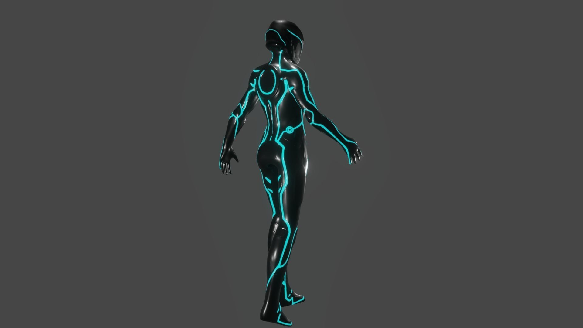 Tron Sci Fi Character 3D model_4