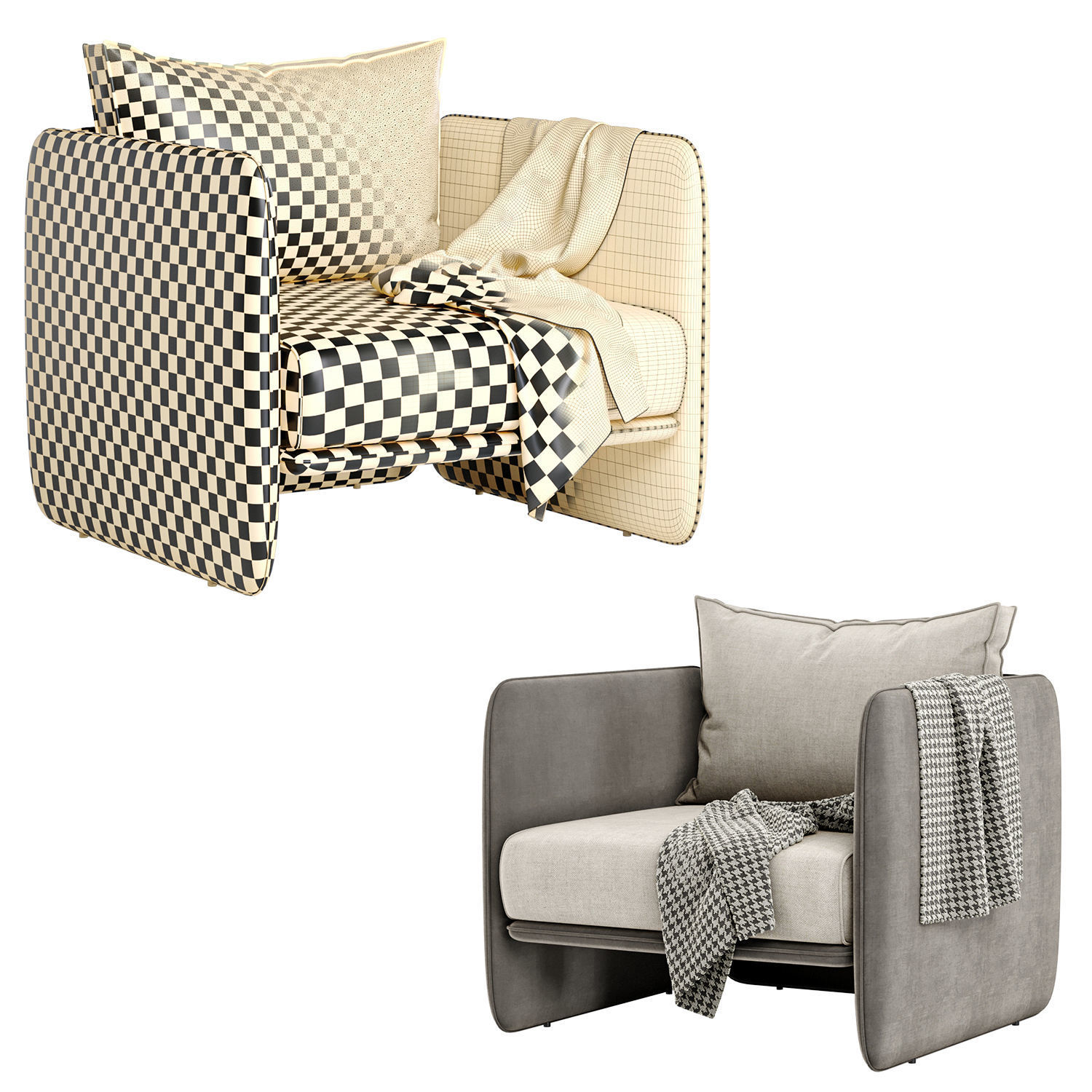 DOMKAPA MILLER ARMCHAIR 3D model_3