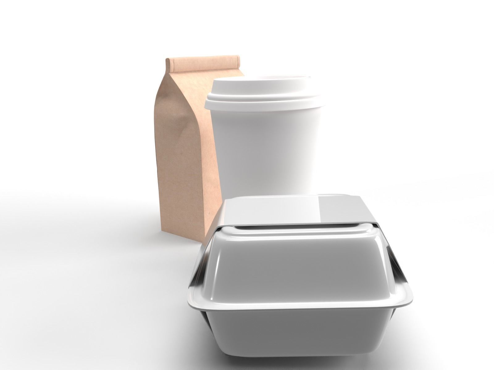 Hamburger Menu  Hamburger  Beverage Pommes Frites 3D model_3