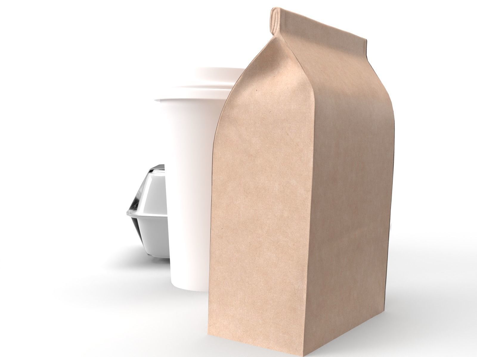 Hamburger Menu  Hamburger  Beverage Pommes Frites 3D model_5