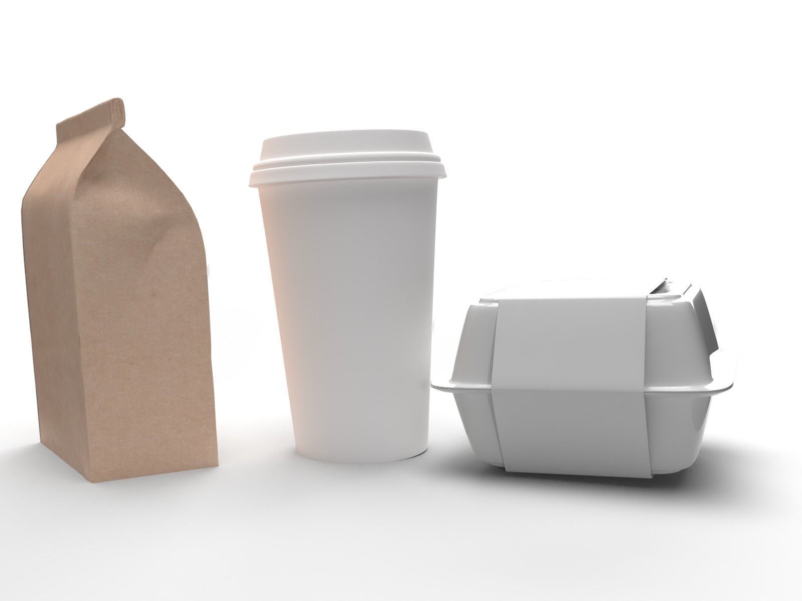 Hamburger Menu  Hamburger  Beverage Pommes Frites 3D model_4