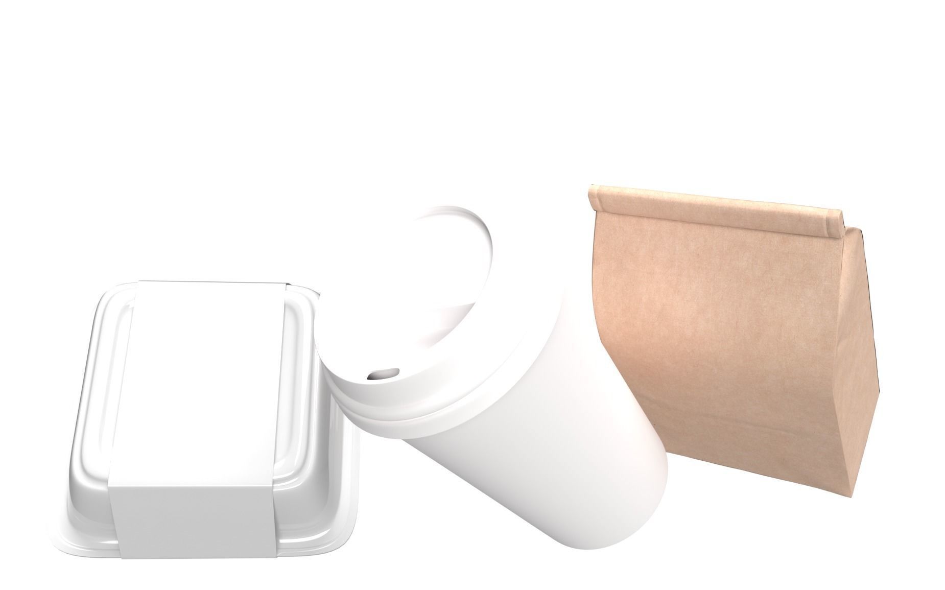 Hamburger Menu  Hamburger  Beverage Pommes Frites 3D model_2