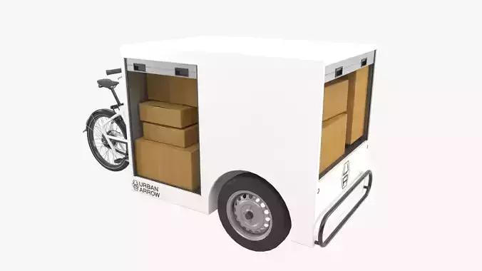 3D Urban Arrow Parcel Post 3D model