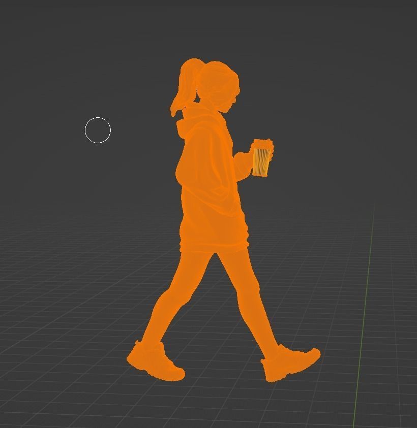 FIGURE GIRL WALKING SCALE 164 3D print model_3
