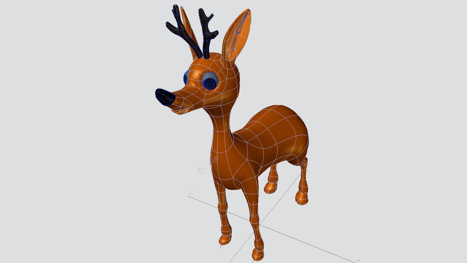Deer character Low-poly 3D model_7