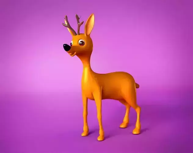 Deer character Low-poly 3D model