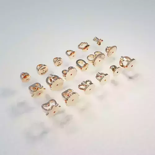 Screws for earrings 3D print model
