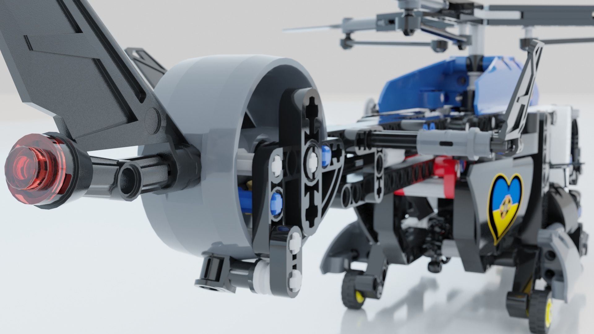 Lego Helicopter UA AIR FORCE 3D model_16