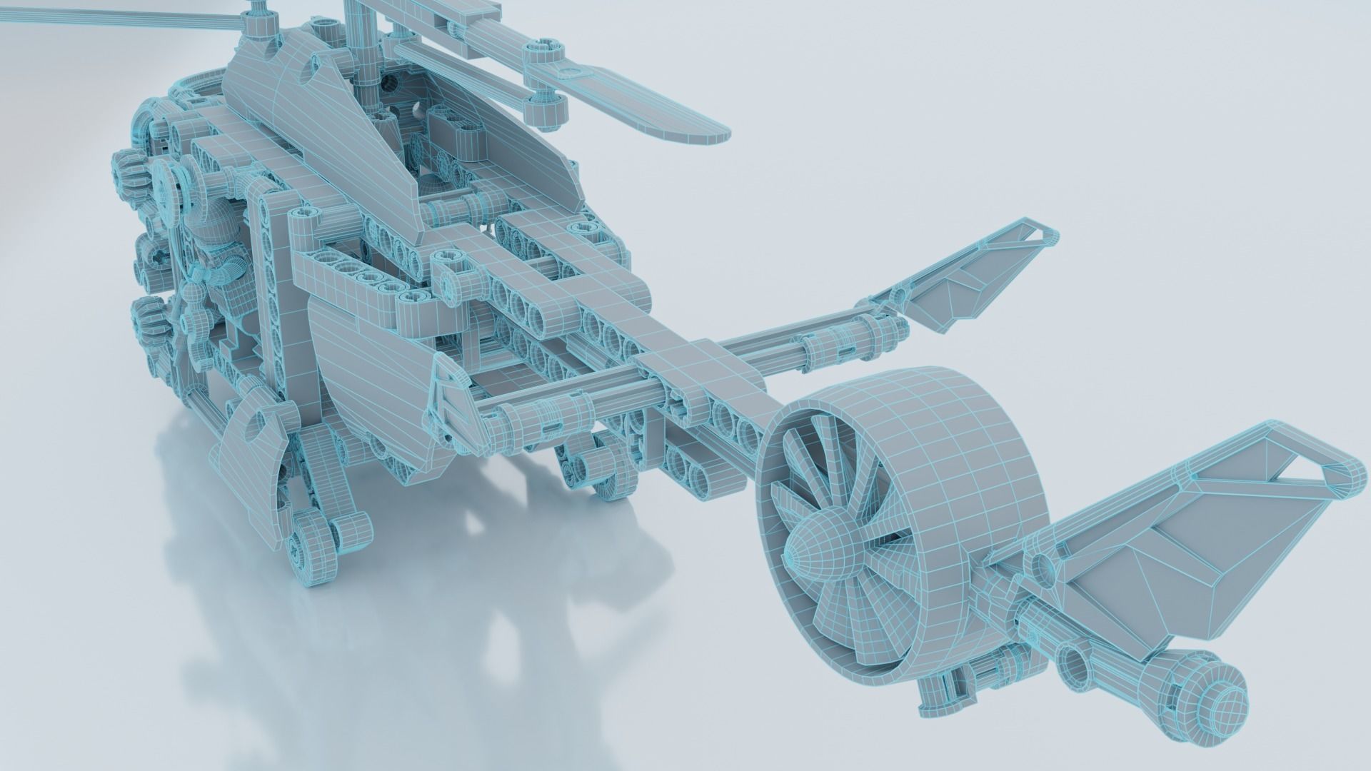Lego Helicopter UA AIR FORCE 3D model_21