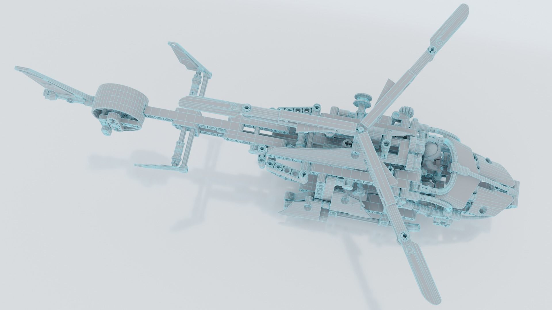 Lego Helicopter UA AIR FORCE 3D model_31