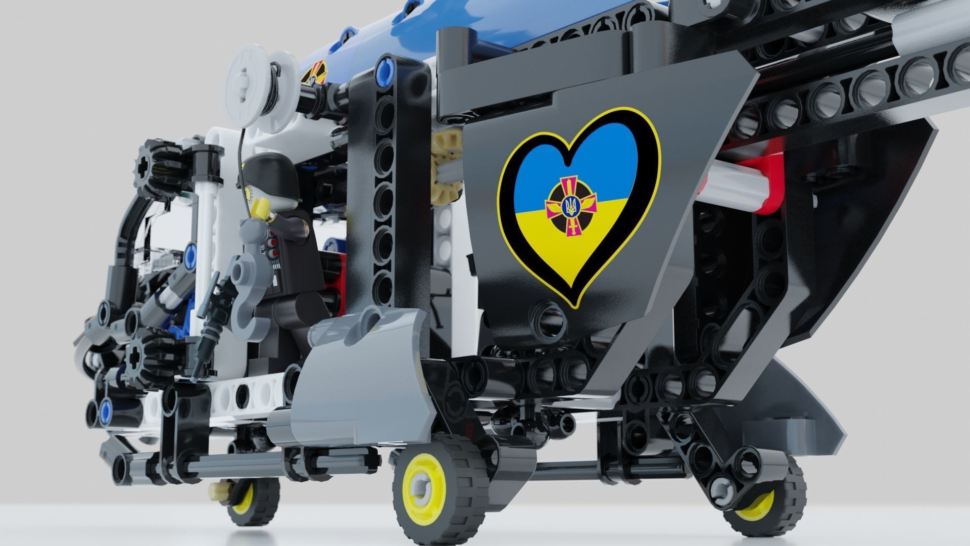Lego Helicopter UA AIR FORCE 3D model_18