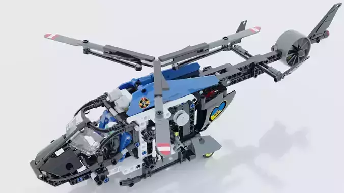 Lego Helicopter UA AIR FORCE 3D model