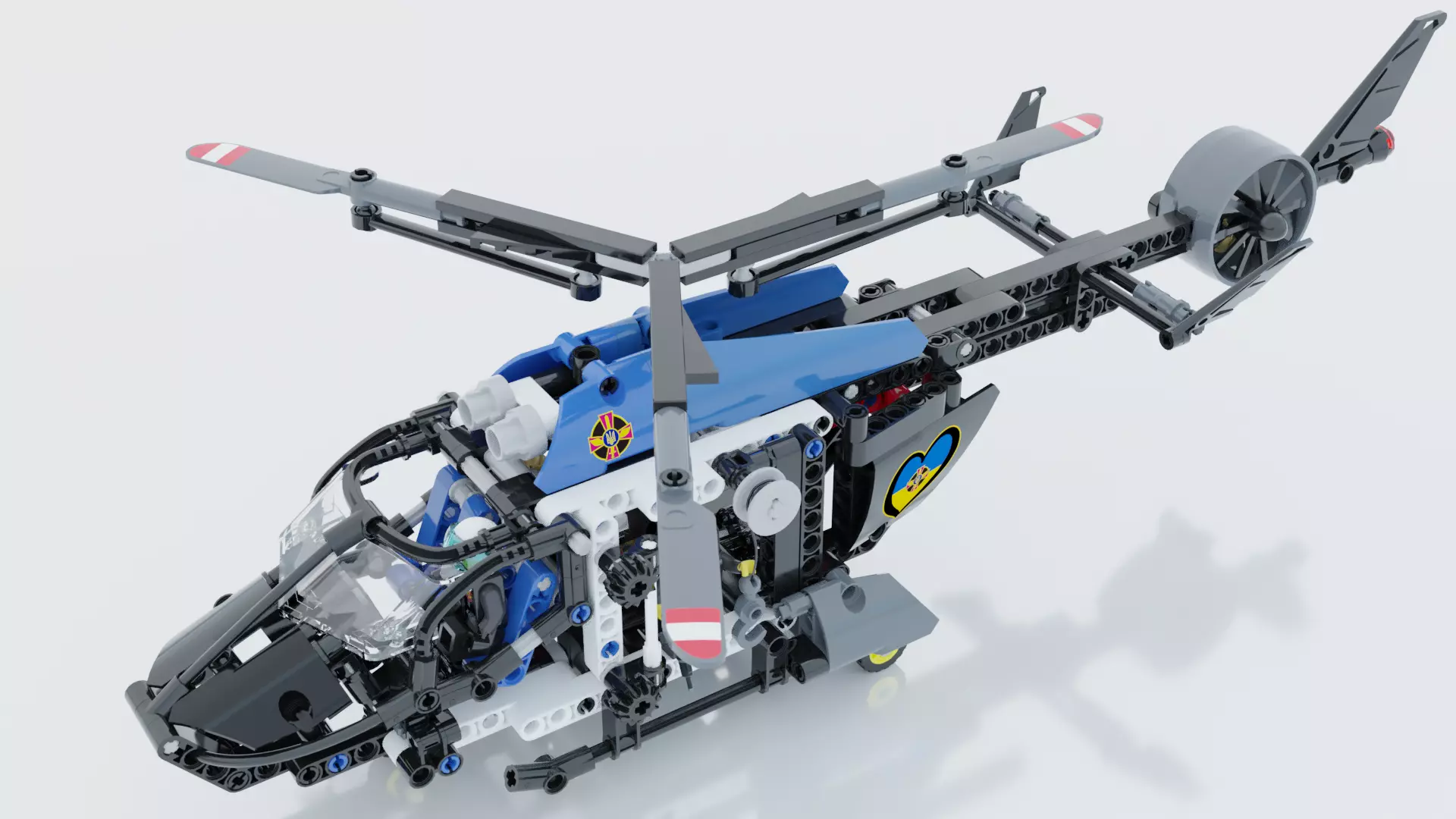 Lego Helicopter UA AIR FORCE 3D model_0