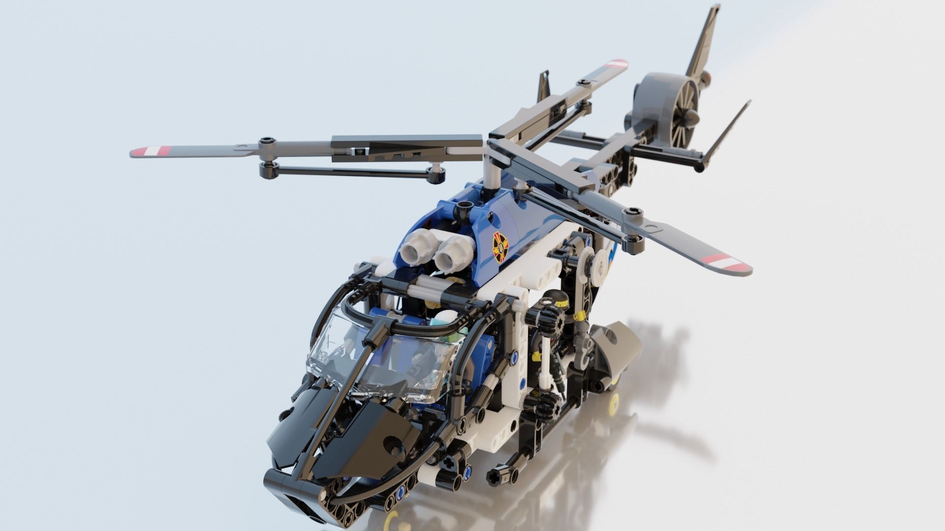 Lego Helicopter UA AIR FORCE 3D model_4