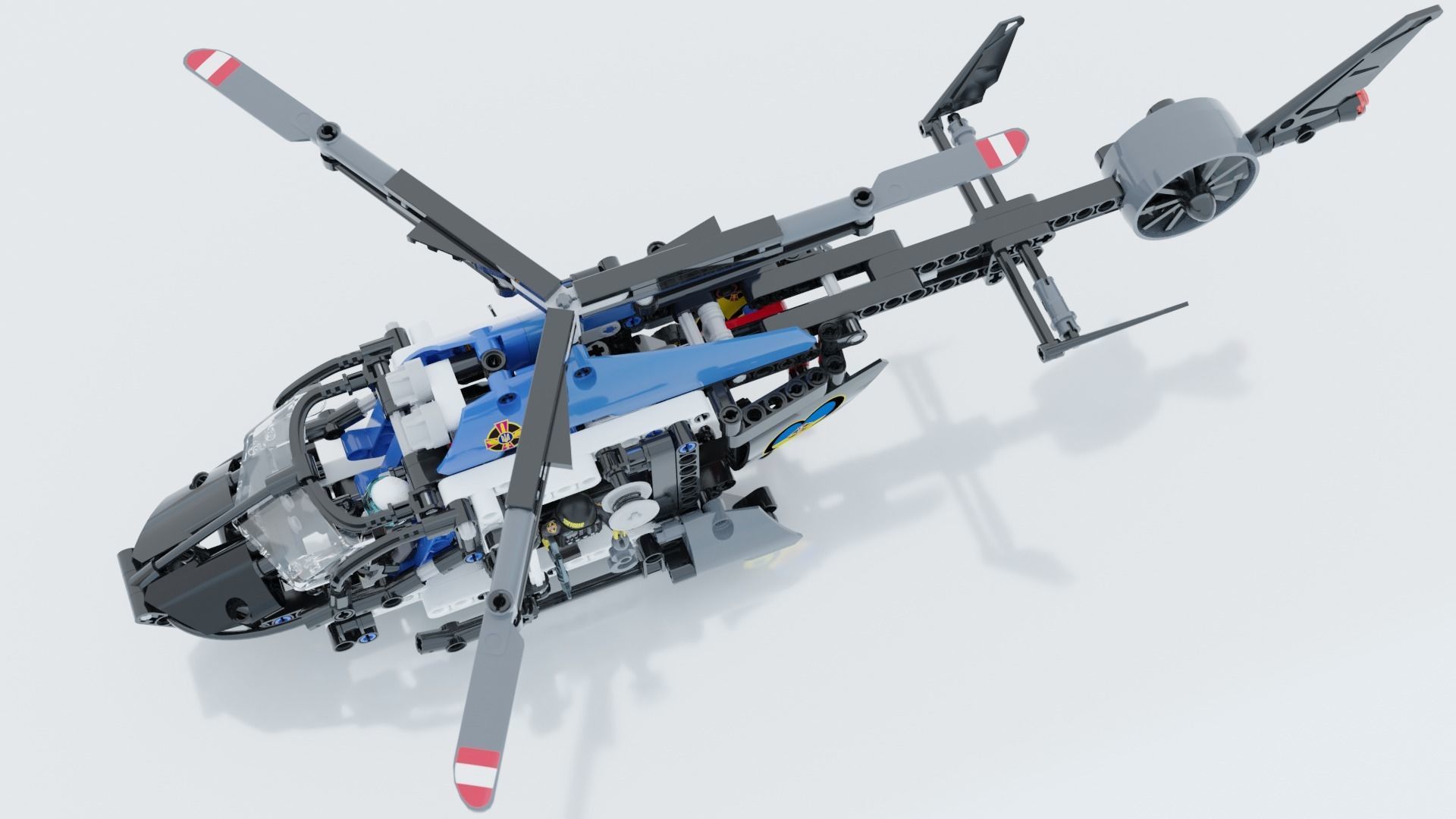 Lego Helicopter UA AIR FORCE 3D model_5
