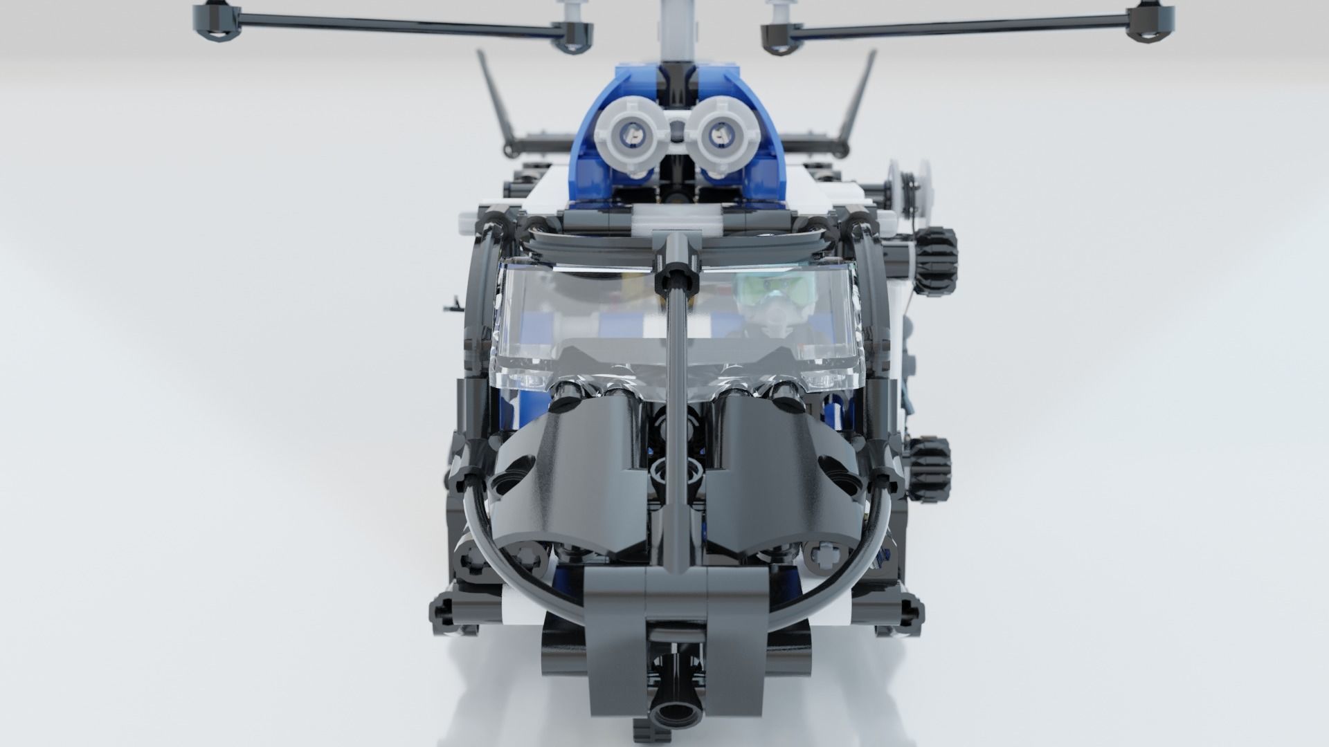 Lego Helicopter UA AIR FORCE 3D model_9
