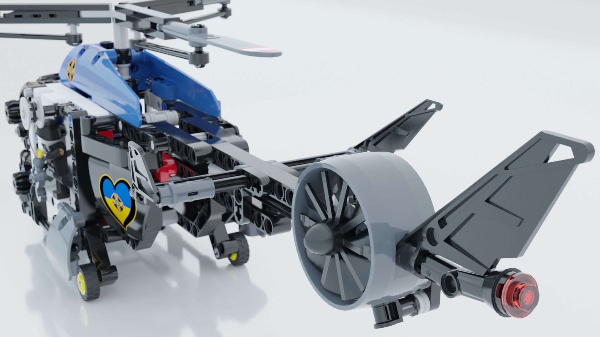 Lego Helicopter UA AIR FORCE 3D model_17