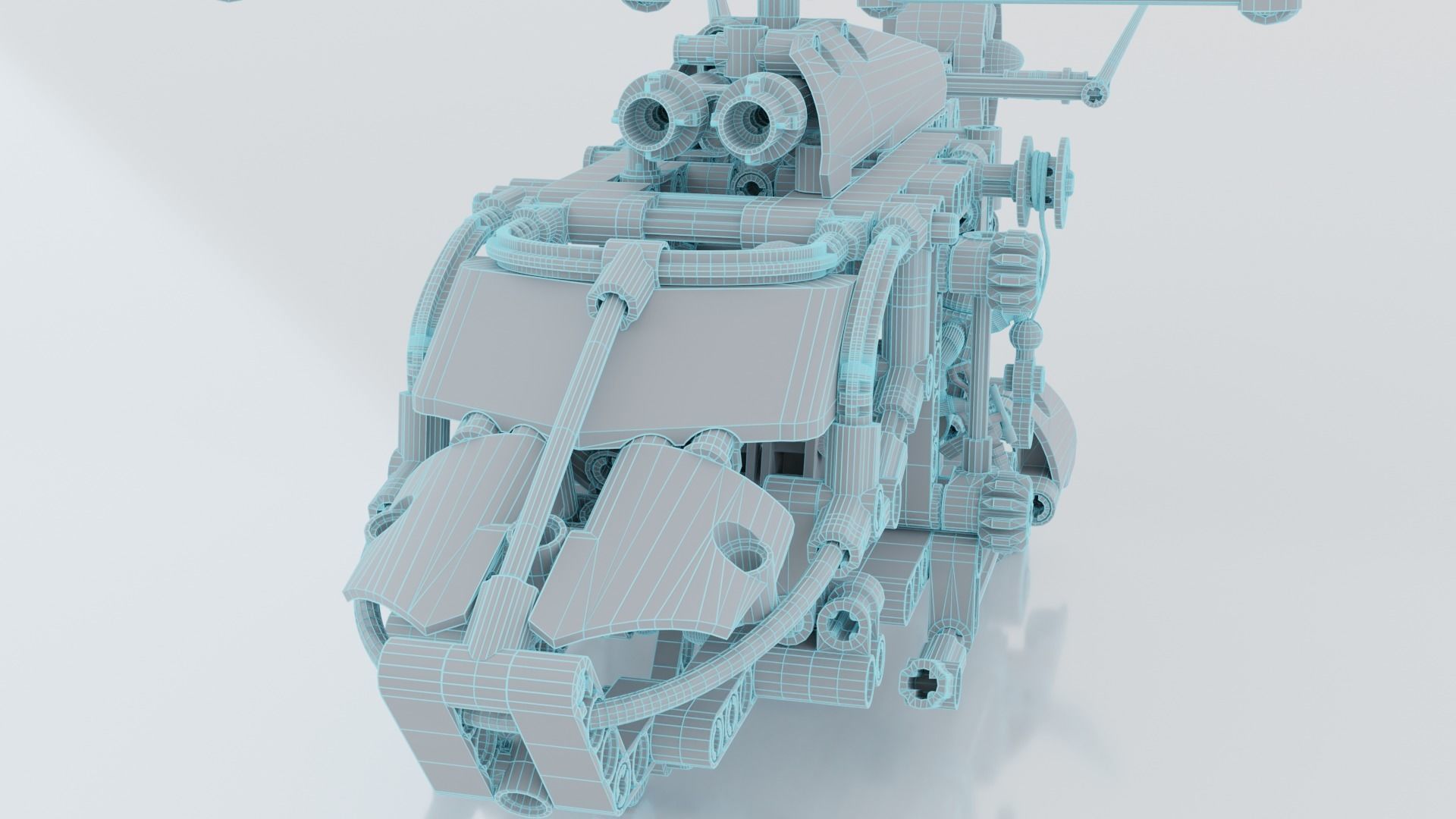 Lego Helicopter UA AIR FORCE 3D model_27