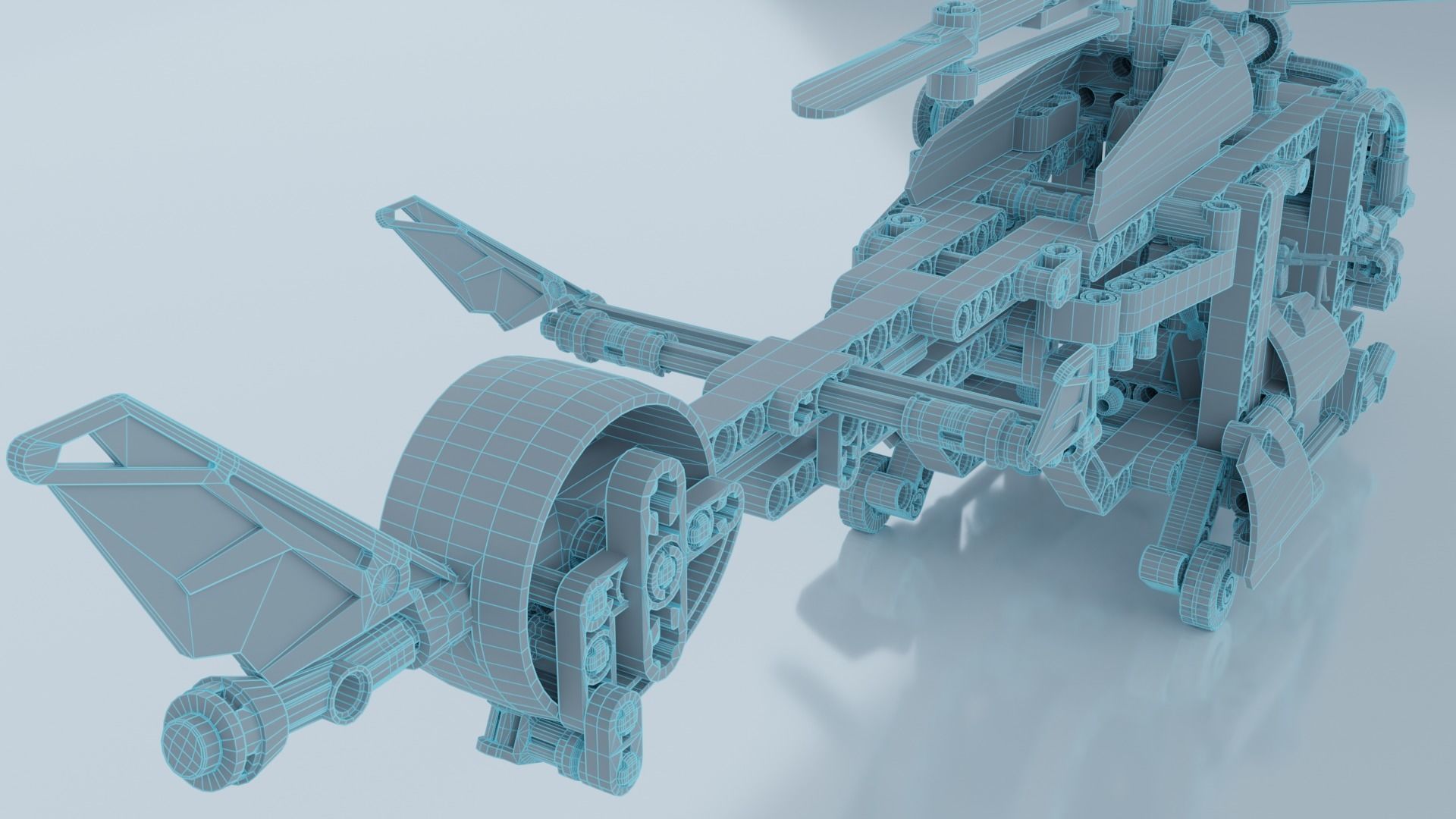 Lego Helicopter UA AIR FORCE 3D model_25