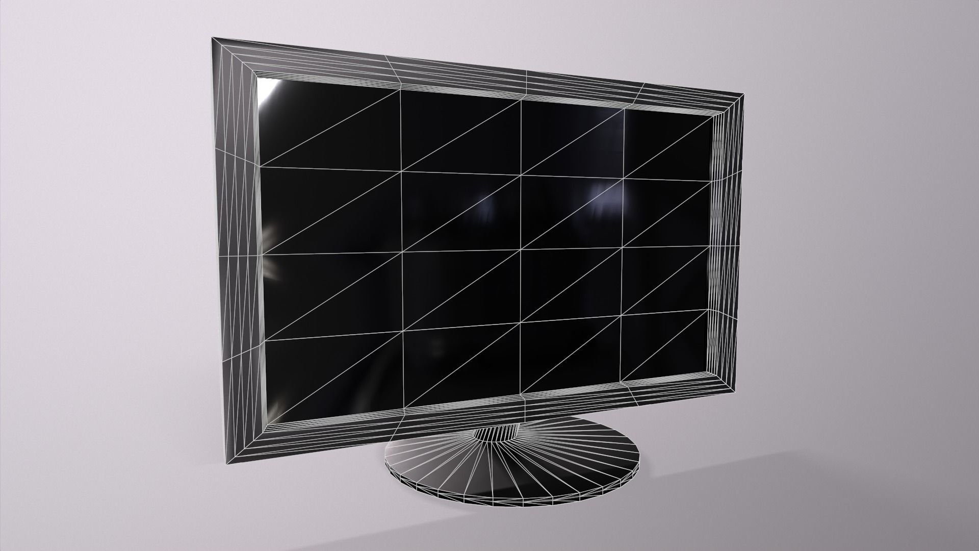 Monitor Low-poly 3D model_10