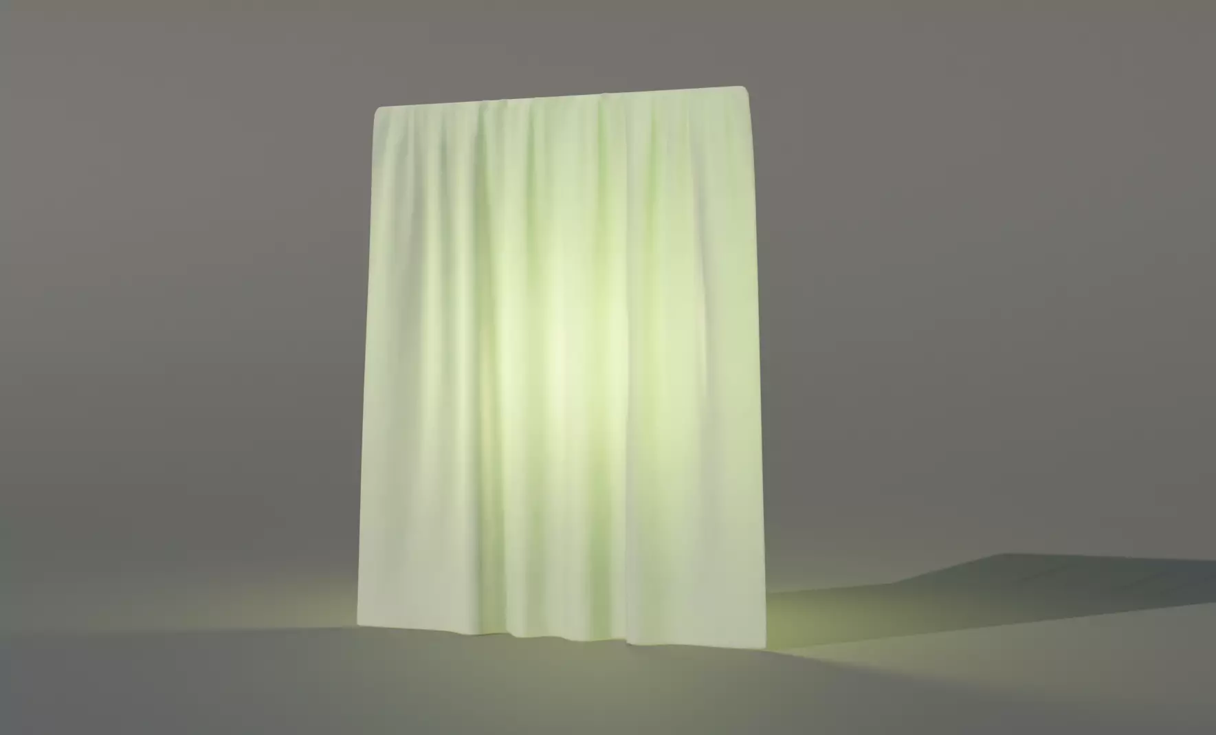 Sheer curtain 3D model_0