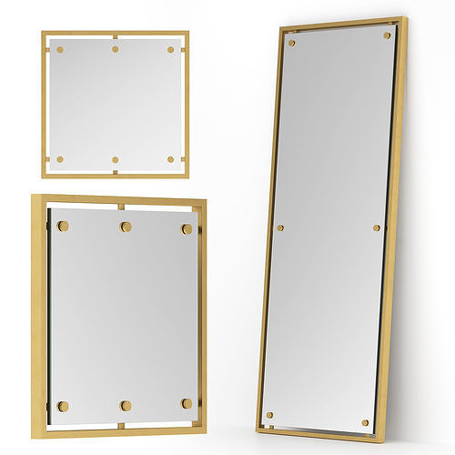 Coco republic Wall Floor Mirror Low-poly 3D model