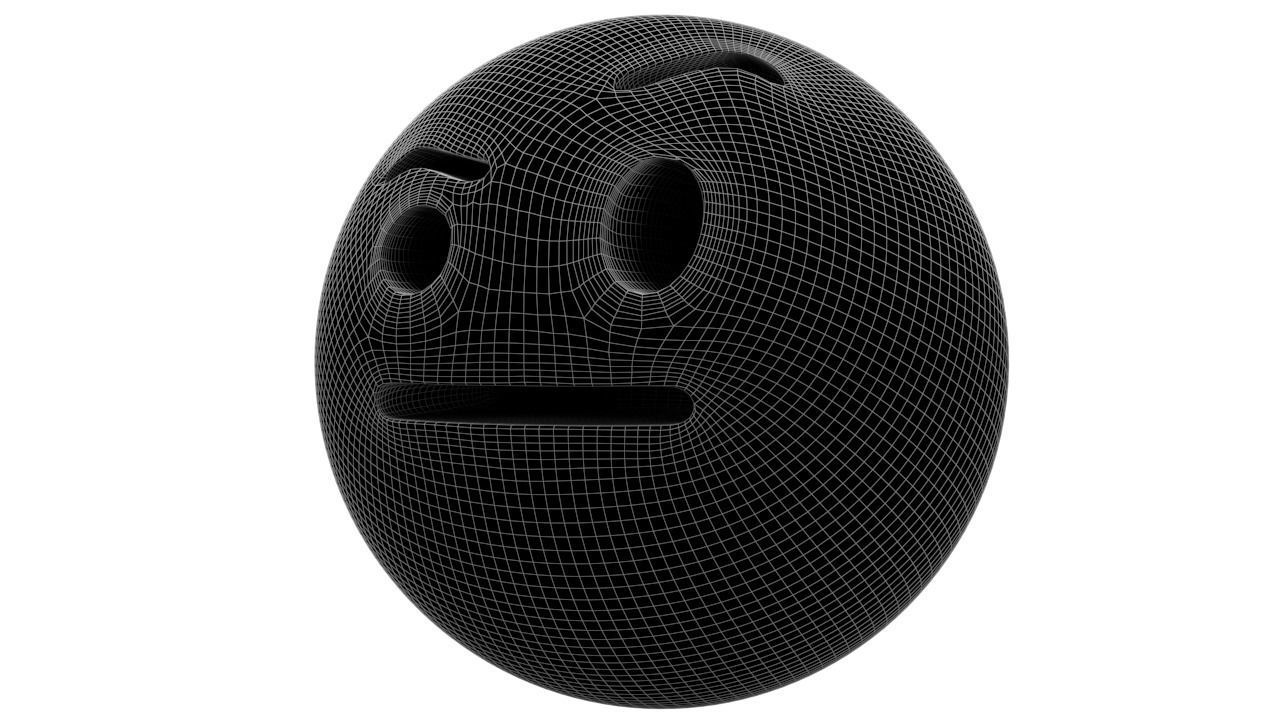 Face With Raised Eyebrow 04 Low-poly 3D model_5