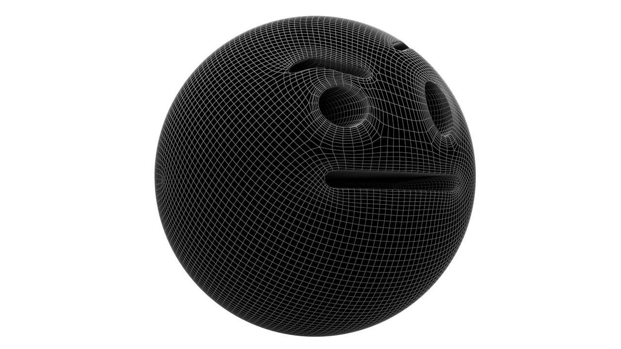 Face With Raised Eyebrow 04 Low-poly 3D model_7