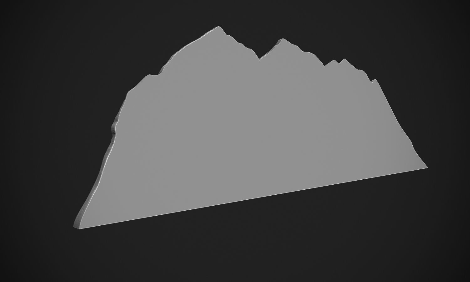 Mountains Bas Relief 3D print model_4