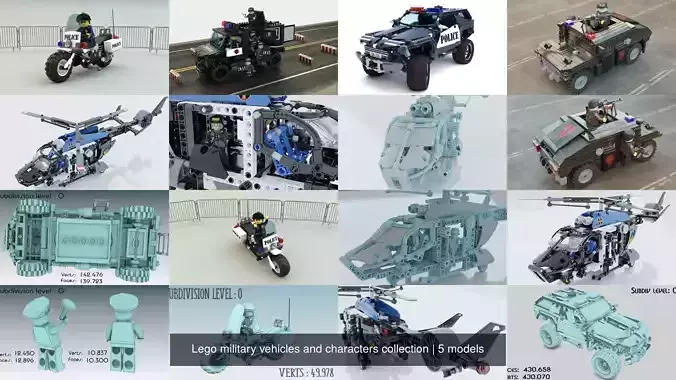 Lego military vehicles and characters collection 