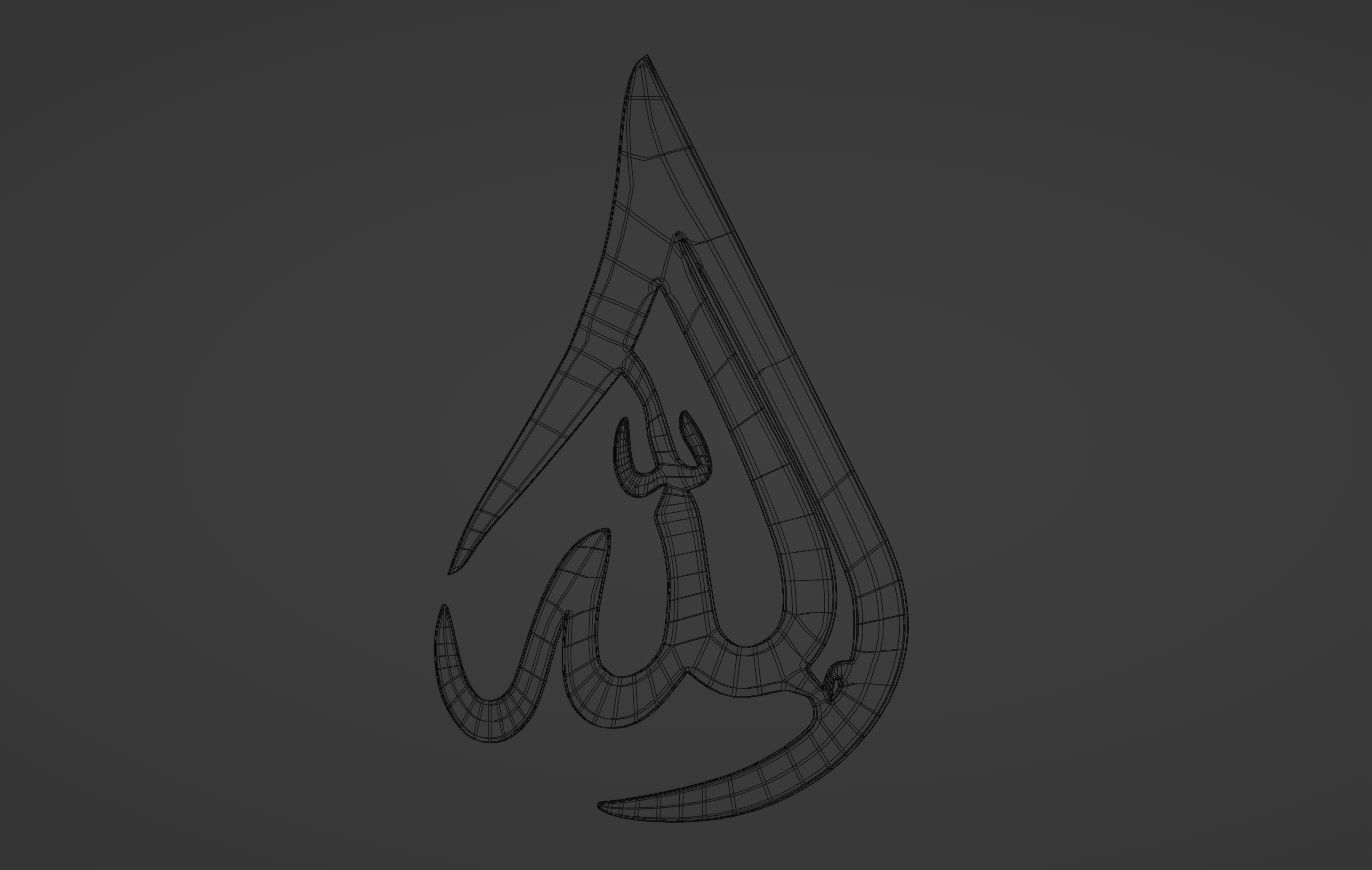 Arabic Wall Decor 01 3D model_6