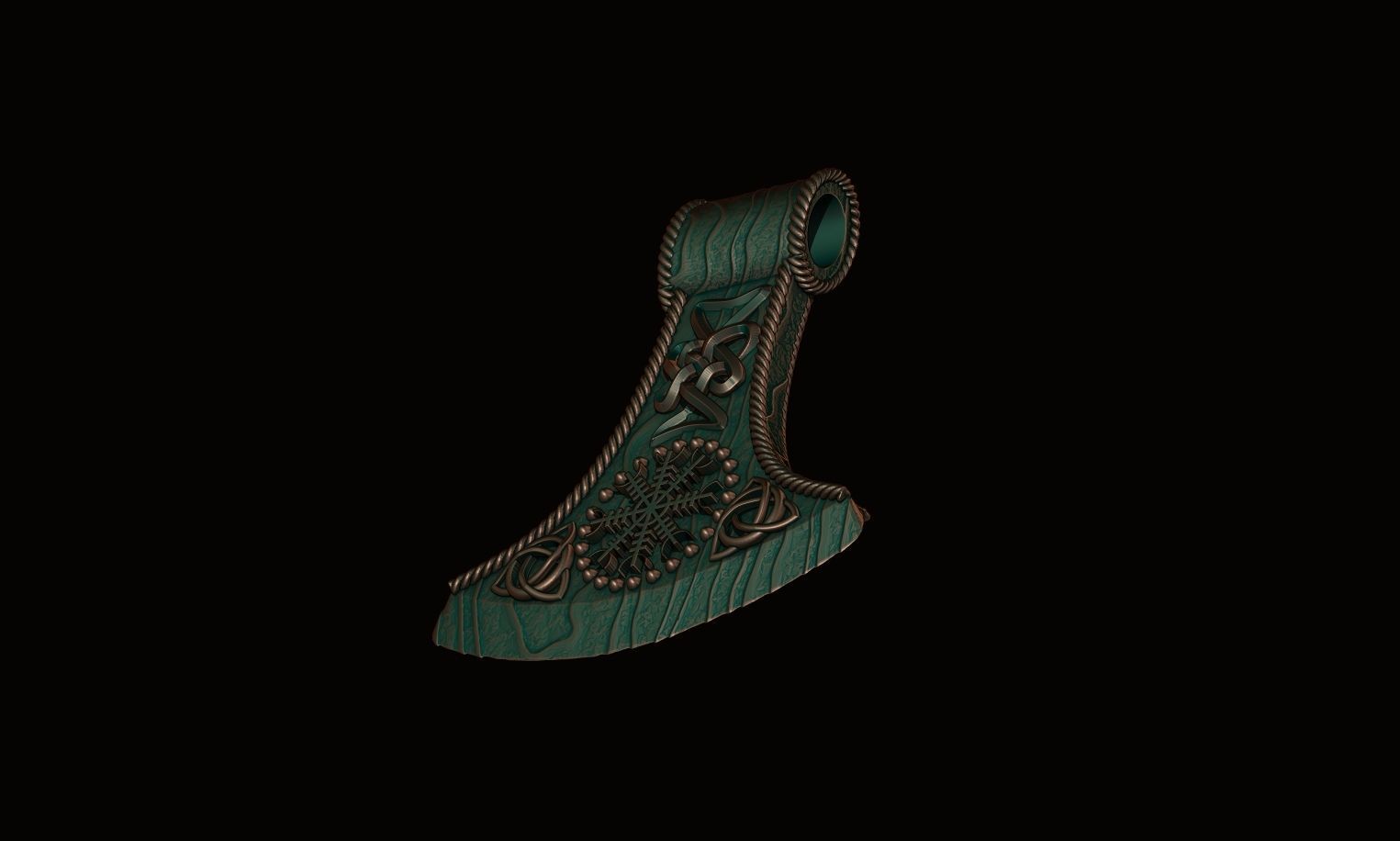 Axe pendant 3D print model_1
