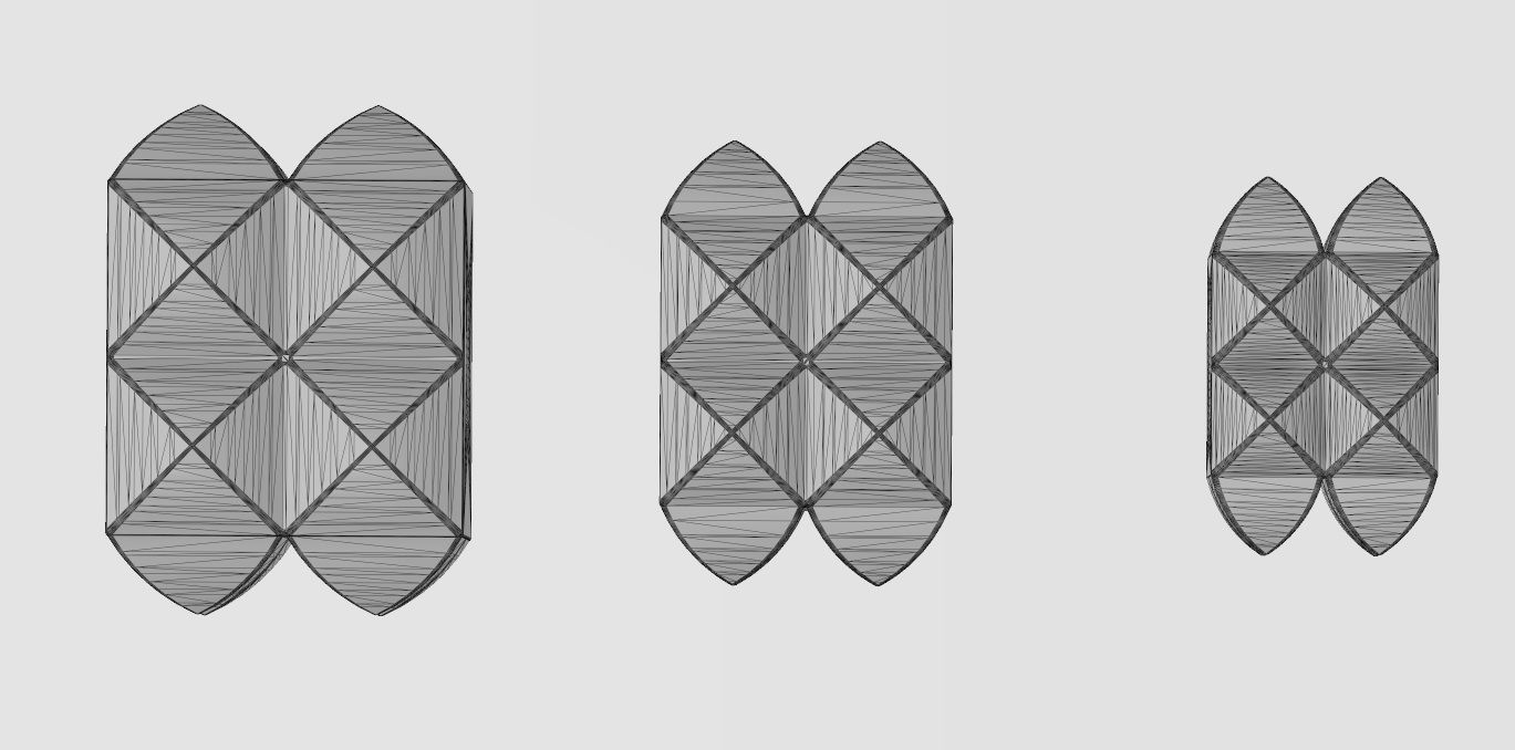 Double row studs square bracelet charm beads 3D print model_13