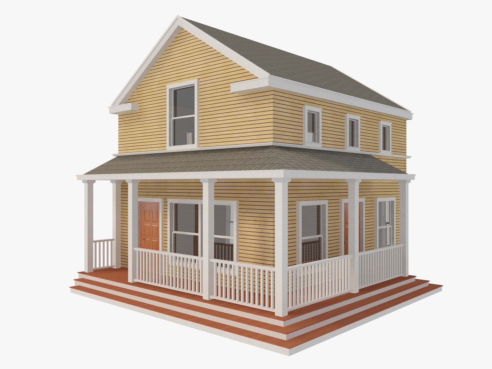 House Collection 24 Low Poly 3D model_13