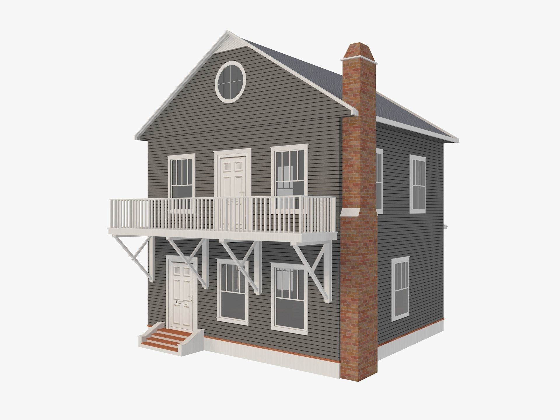 House Collection 24 Low Poly 3D model_21