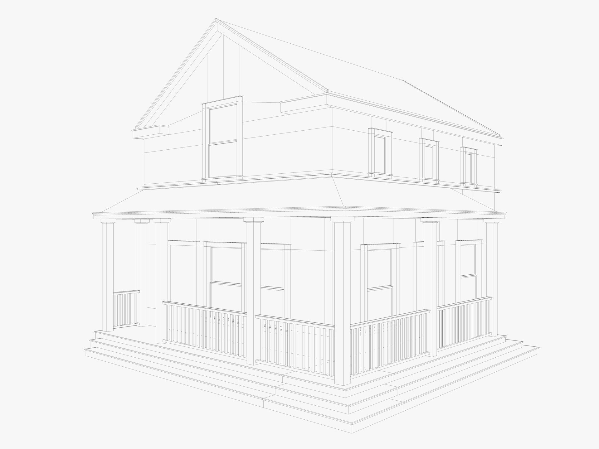 House Collection 24 Low Poly 3D model_15