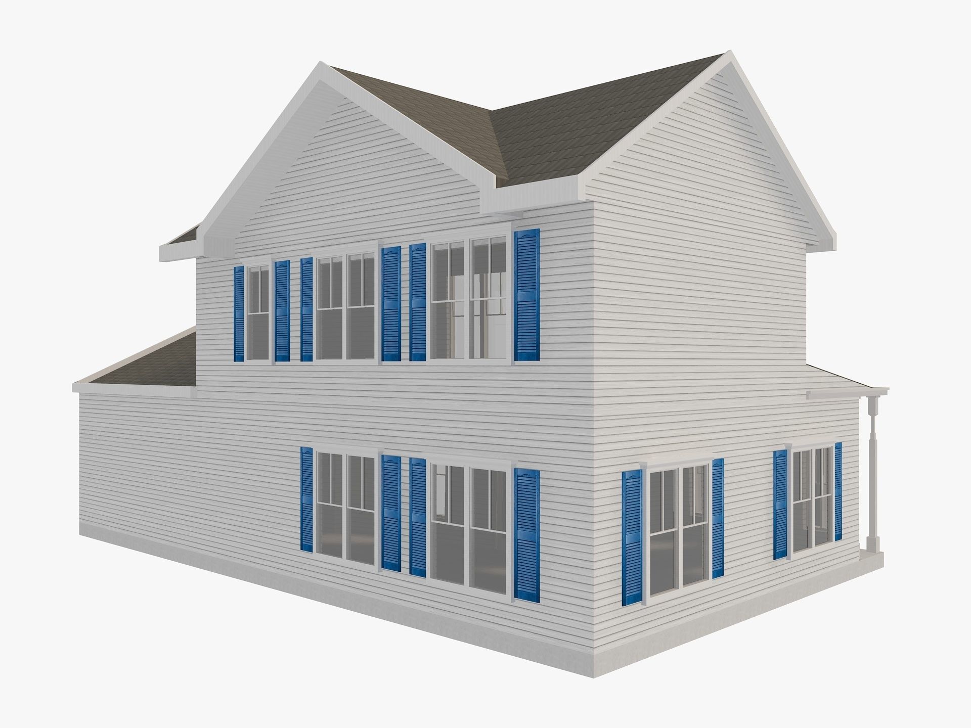 House Collection 24 Low Poly 3D model_26