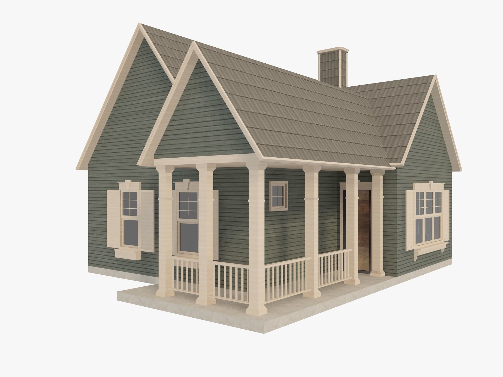 House Collection 24 Low Poly 3D model_82