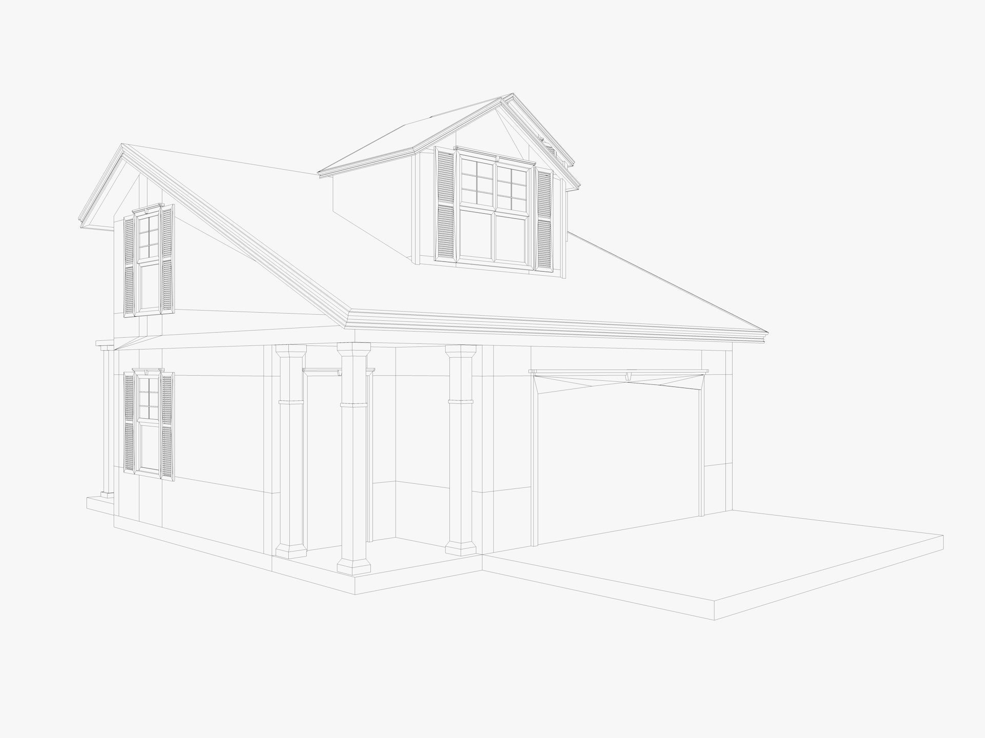 House Collection 24 Low Poly 3D model_59