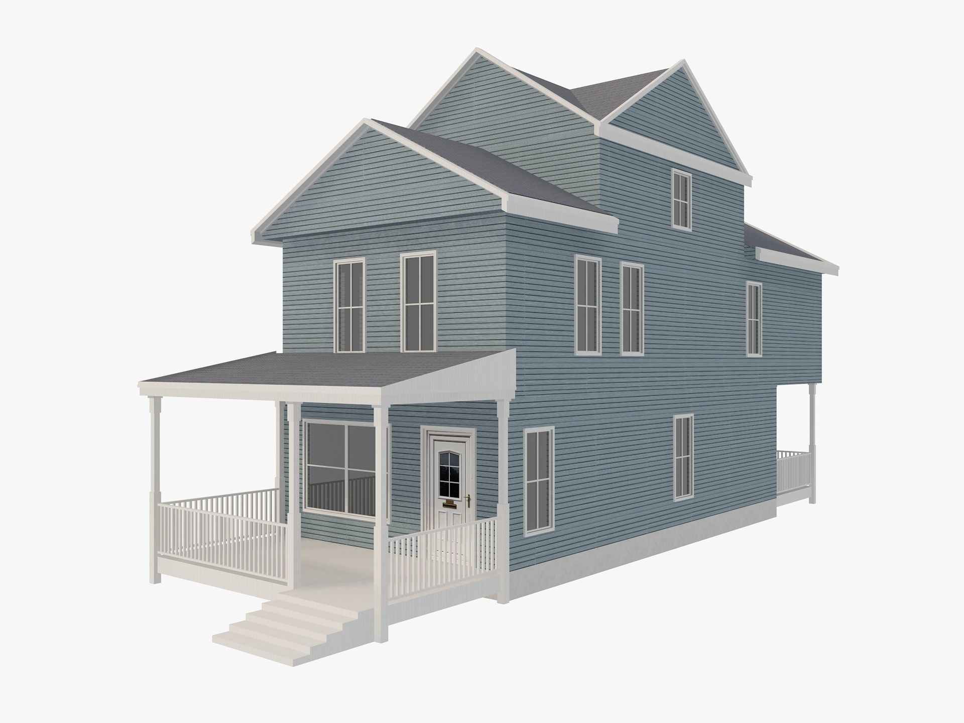 House Collection 24 Low Poly 3D model_17